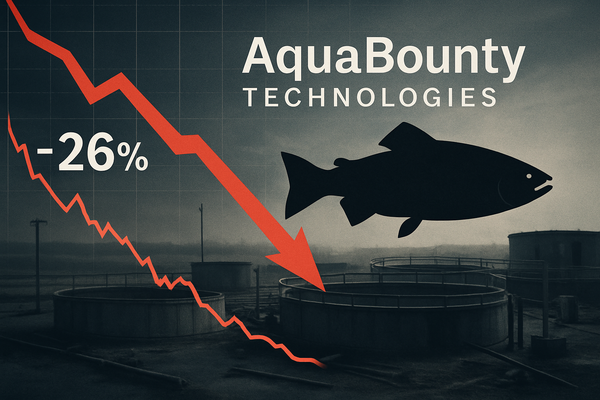 AquaBounty Technologies Plunges Over 26% Amidst Complete Operational Halt and Leadership Shake-Up