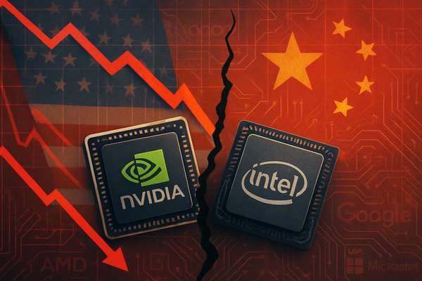 Tech Titans Tumble: Nvidia and Intel Lead Market Downturn Amidst Trade Tensions and Fierce Competition