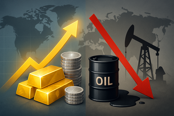 A Tale of Two Commodities: Precious Metals Soar as Oil Stumbles Amidst Global Uncertainty