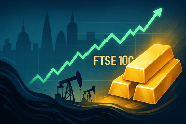 FTSE 100 Soars to Record High on Commodity Surge: Gold and Oil Fuel UK Market Optimism
