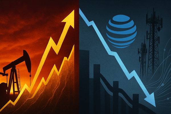 Oil Surges Over 1% Amidst Geopolitical Tensions, AT&T Shares Slide Post-Q3 Report