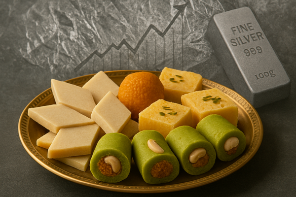 Silver's Soaring Sparkle Dims Diwali Sweets: Traders Skimp on Traditional Vark Amidst Record Prices