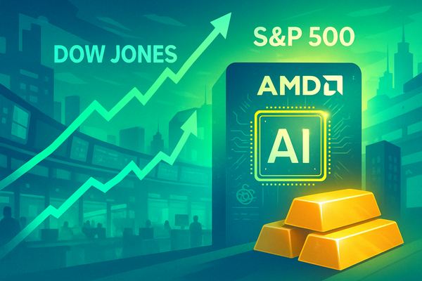 Market Euphoria: Dow and S&P 500 Streak, AMD Soars on OpenAI Deal, Gold Hits Record Highs
