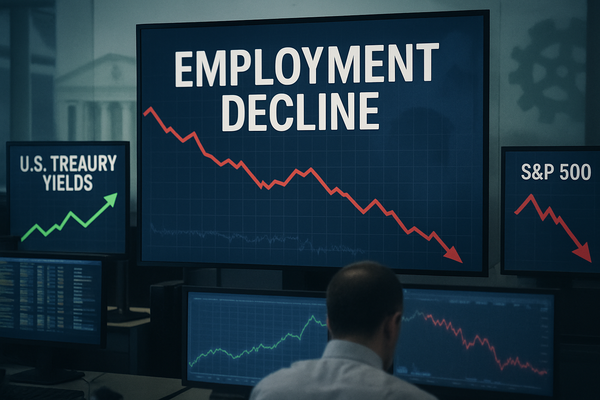 ADP Jobs Shockwave: Treasuries Rally, Stocks Stumble Amid Mounting Rate Cut Bets