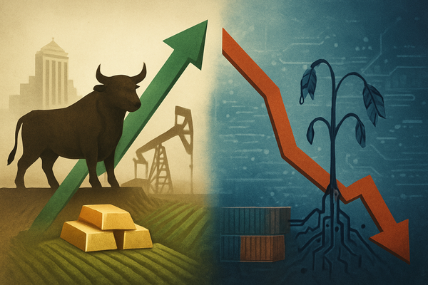 The Great Rotation: Dow Soars as Tech Stumbles Amidst Shifting Commodity Tides