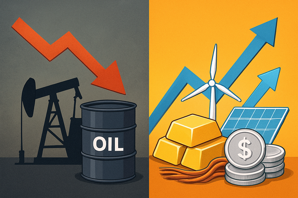 The Great Commodity Divide: Oil Plunges While Green Metals and Gold Soar in a Bifurcated Market