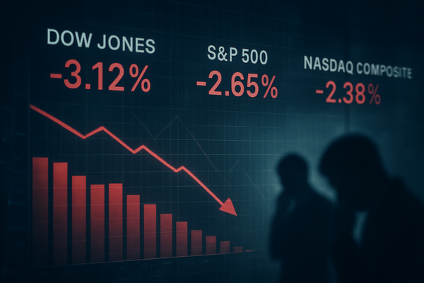 Stock Market Plunges: Dow Drops 500 Points Amid Broad Sell-Off and Escalating Investor Fear