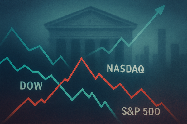 Market Jitters as Dow Slips While Nasdaq and S&P 500 Face Broader Pullback Amid Fed Rate-Cut Uncertainty