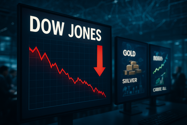Dow Dips 250 Points in Year-End Sell-Off as AI Fatigue and Commodity Volatility Rattle Markets