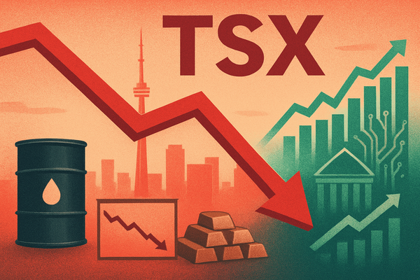 TSX Stumbles as Commodity Rout Outweighs Tech and Banking Resilience