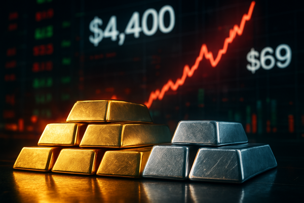 Precious Metals Parabolic: Gold Shatters $4,400 as Silver Charges Toward $70 in Historic Monday Rally