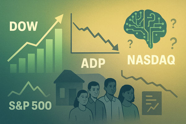 ADP Job Data Shakes Markets: Dow and S&P 500 Rebound on Rate Cut Hopes, Nasdaq Grapples with AI Demand Doubts Amidst Private Sector Weakness