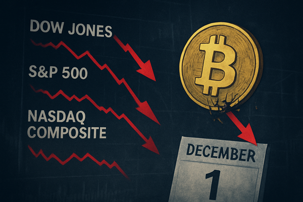 A Bleak December Opening: Markets Sink, Bitcoin Plummets in Downbeat Start to the Month