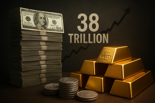 U.S. National Debt Soars Past $38 Trillion as Gold and Silver Shine in Late 2025