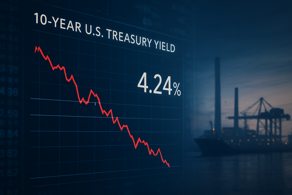 Treasury Yields Plunge to Monthly Lows as Economic Slowdown Fears Grip Wall Street
