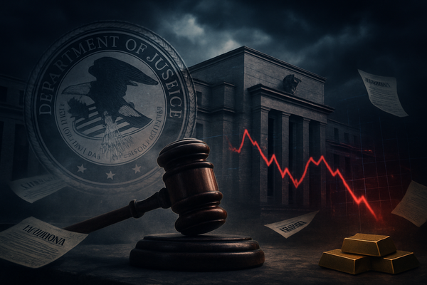 US Dollar Plummets as DOJ Inquiry into Federal Reserve Sparks Constitutional Crisis