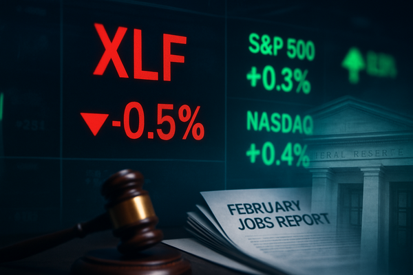 Banks Under Pressure: Financial Sector Lags as Broad Market Rallies on Fed and Jobs Anxiety
