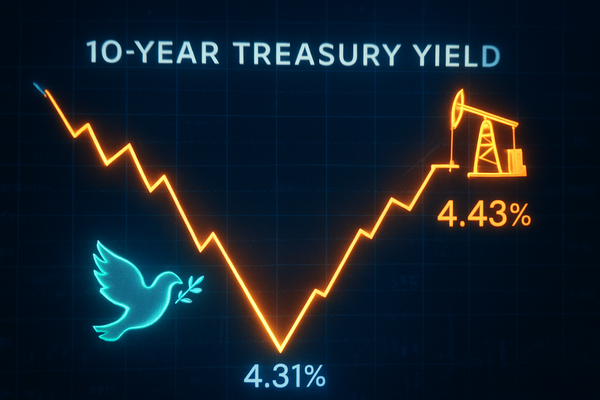 Bond Market Rollercoaster: 10-Year Treasury Yields Rebound to 4.43% as Inflation Fears Overtake Peace Optimism
