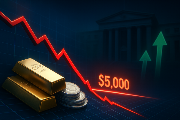 Gold Cracks $5,000 and Silver Plummets 8% as Fed’s 'Hawkish Hold' Paralyzes Precious Metals