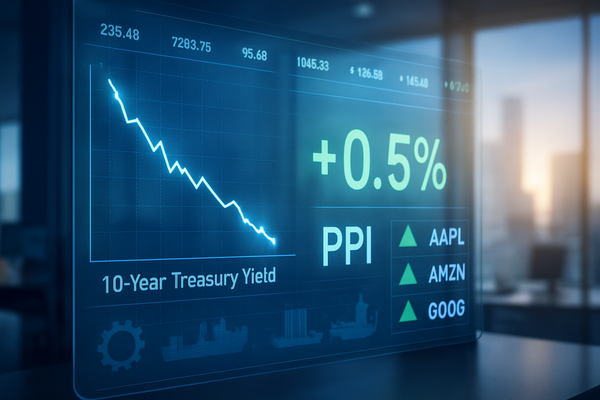 Wholesale Inflation Eases: March PPI at +0.5% Fuels Dovish Fed Hopes and Yield Decline