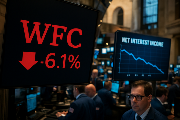 Wells Fargo Shares Slide 6.1% on Q1 Revenue Miss: The Impact of Shifting Rates on Bank Margins