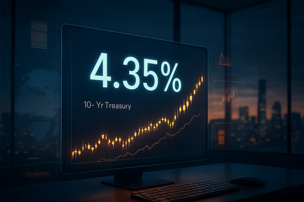 Yields Under Siege: Bonds Grasp with 4.35% Reality Amidst Sticky Services Inflation and Global Unrest