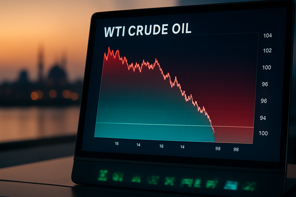 The "War Premium" Evaporates: WTI Crude Dips Below $100 as Middle East Diplomacy Cools Global Energy Markets