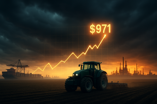 Middle East Conflict Sends Fertilizer Markets Skyward as North American Index Hits $971