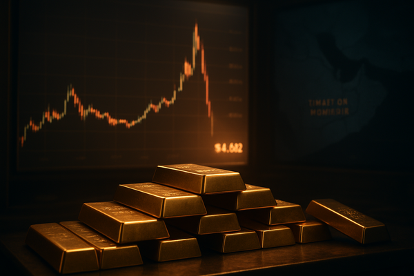 Gold Finds Fragile Floor at $4,682 as 'Iran Shock' Counters Central Bank Liquidations