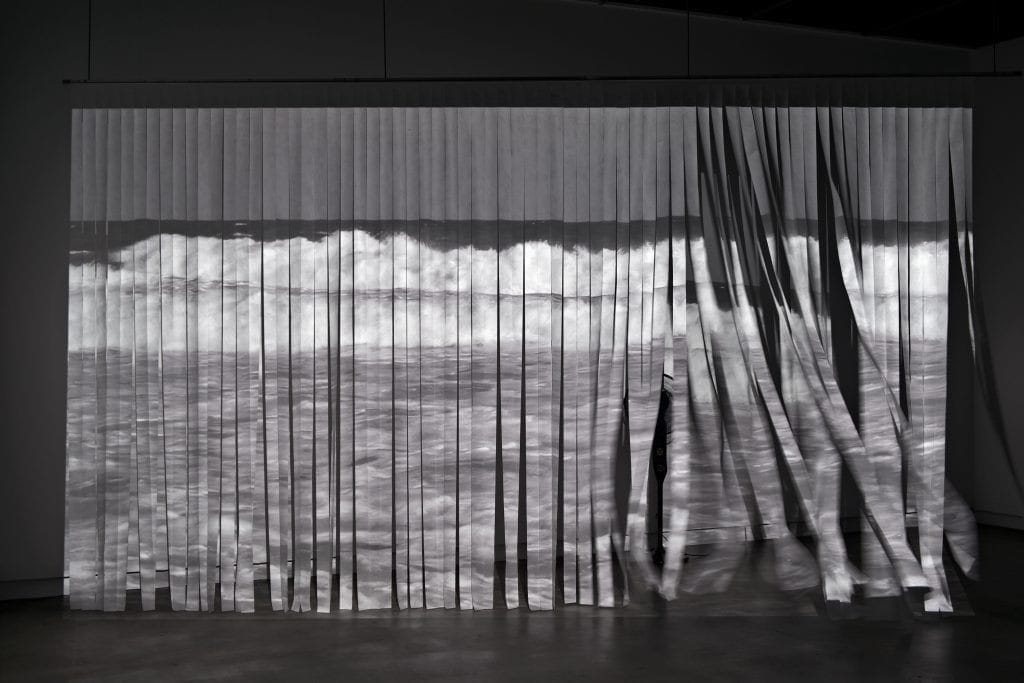 Video installation Genii Loci by Ghala Vasylenko, 2022, photo by Charles-Arthur Feuvrier