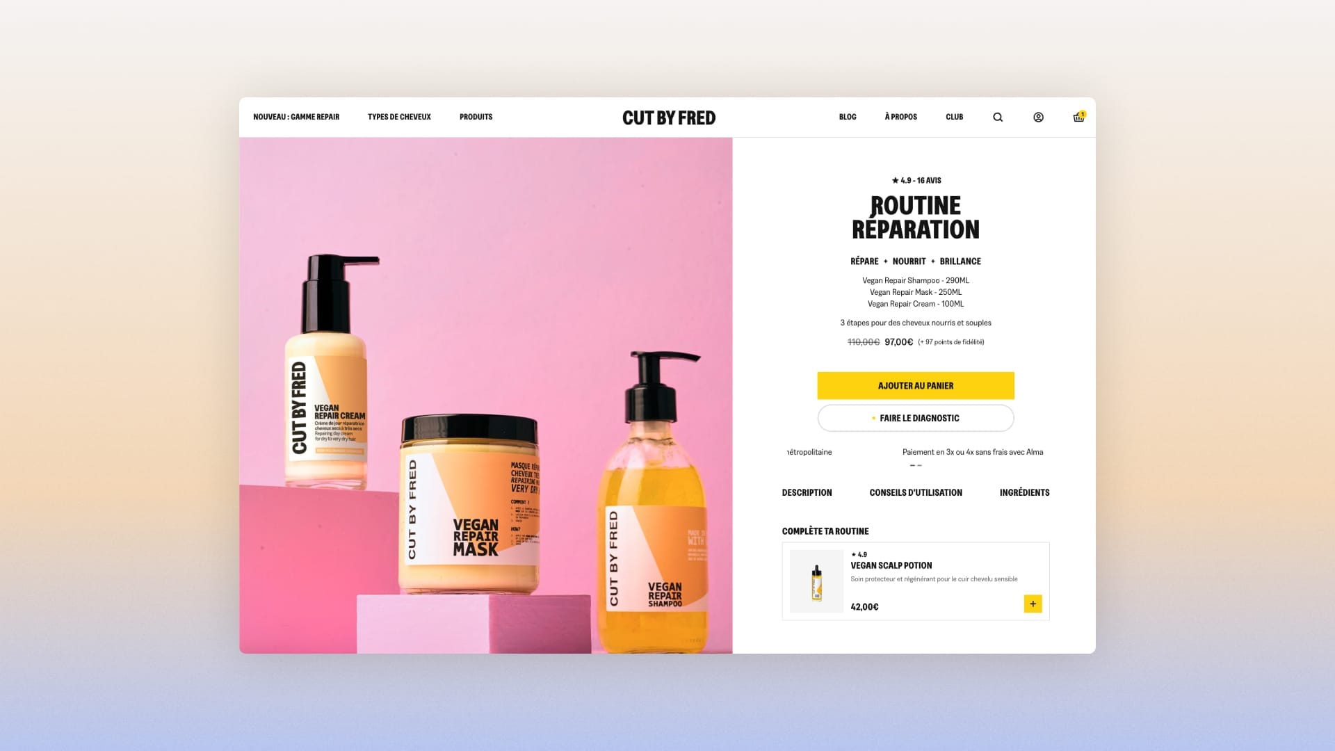 Cut By Fred site: raw art direction (4/5)