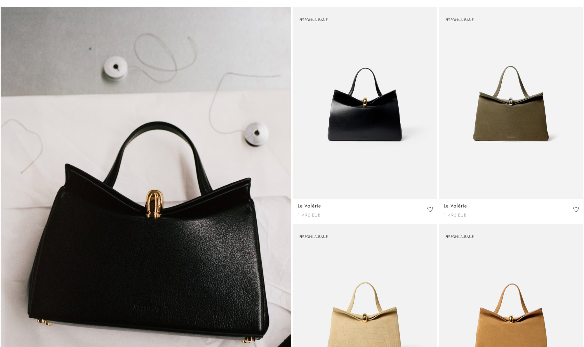 Screenshot of the Jacquemus website (1/3)