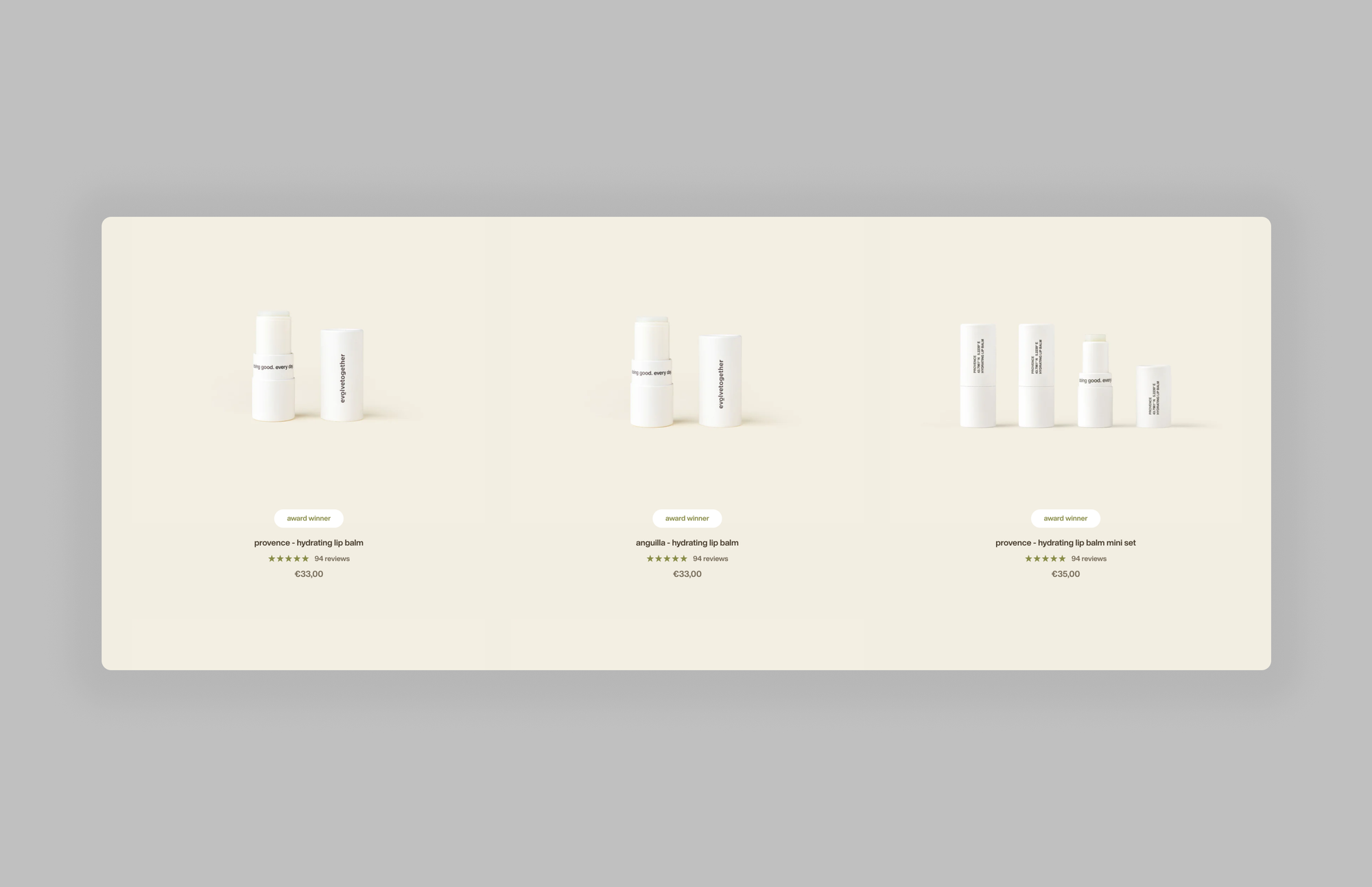 Example of a category page on the Evolve Together site