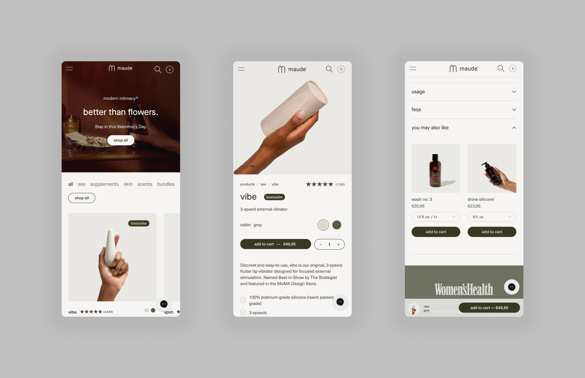 Mobile navigation on the Maude site