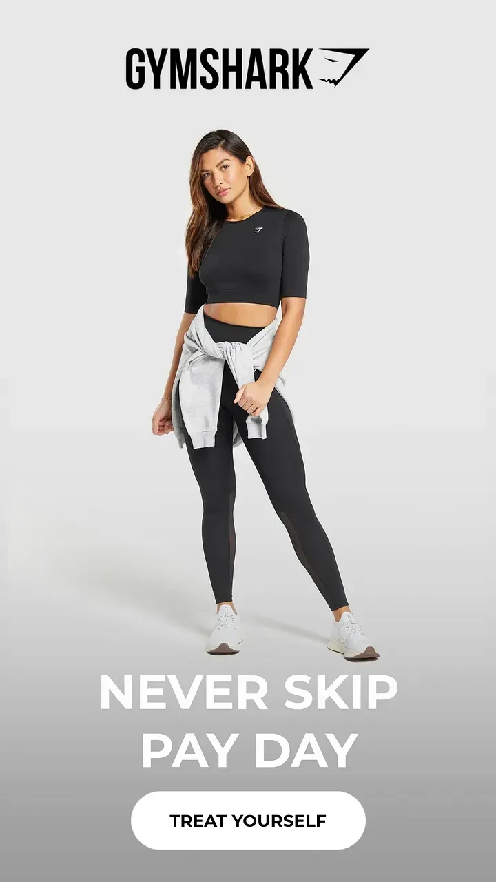 Example of a Gymshark "Treat yourself" CTA