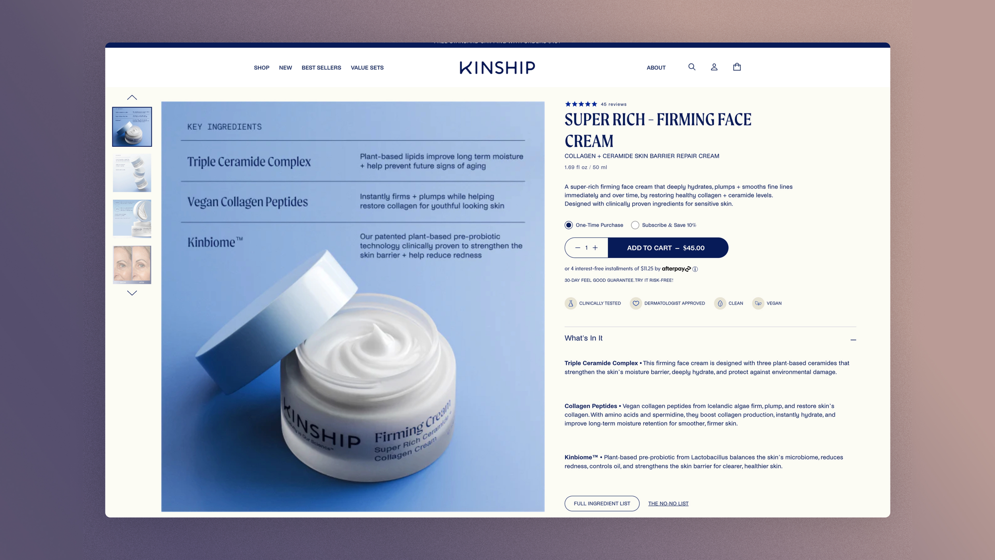 Kinship product page: 30-day free trial