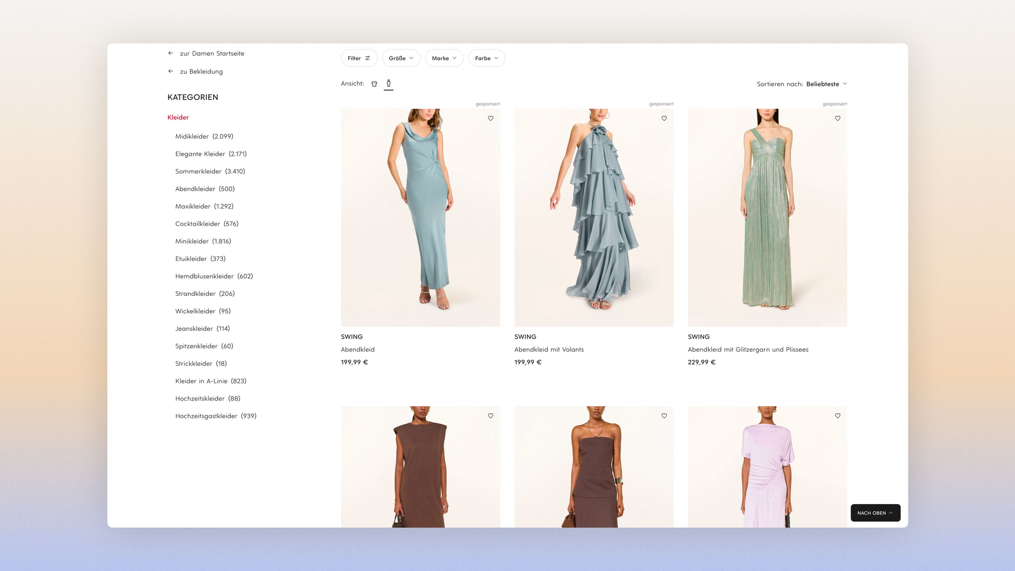 French e-commerce site showcasing its brand world