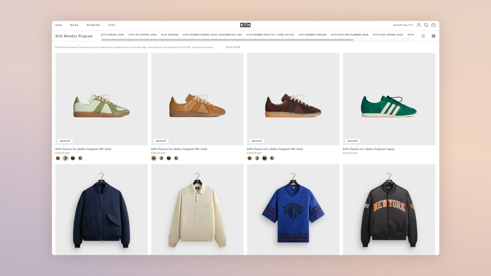 Kith Monday program: exclusive releases every Monday