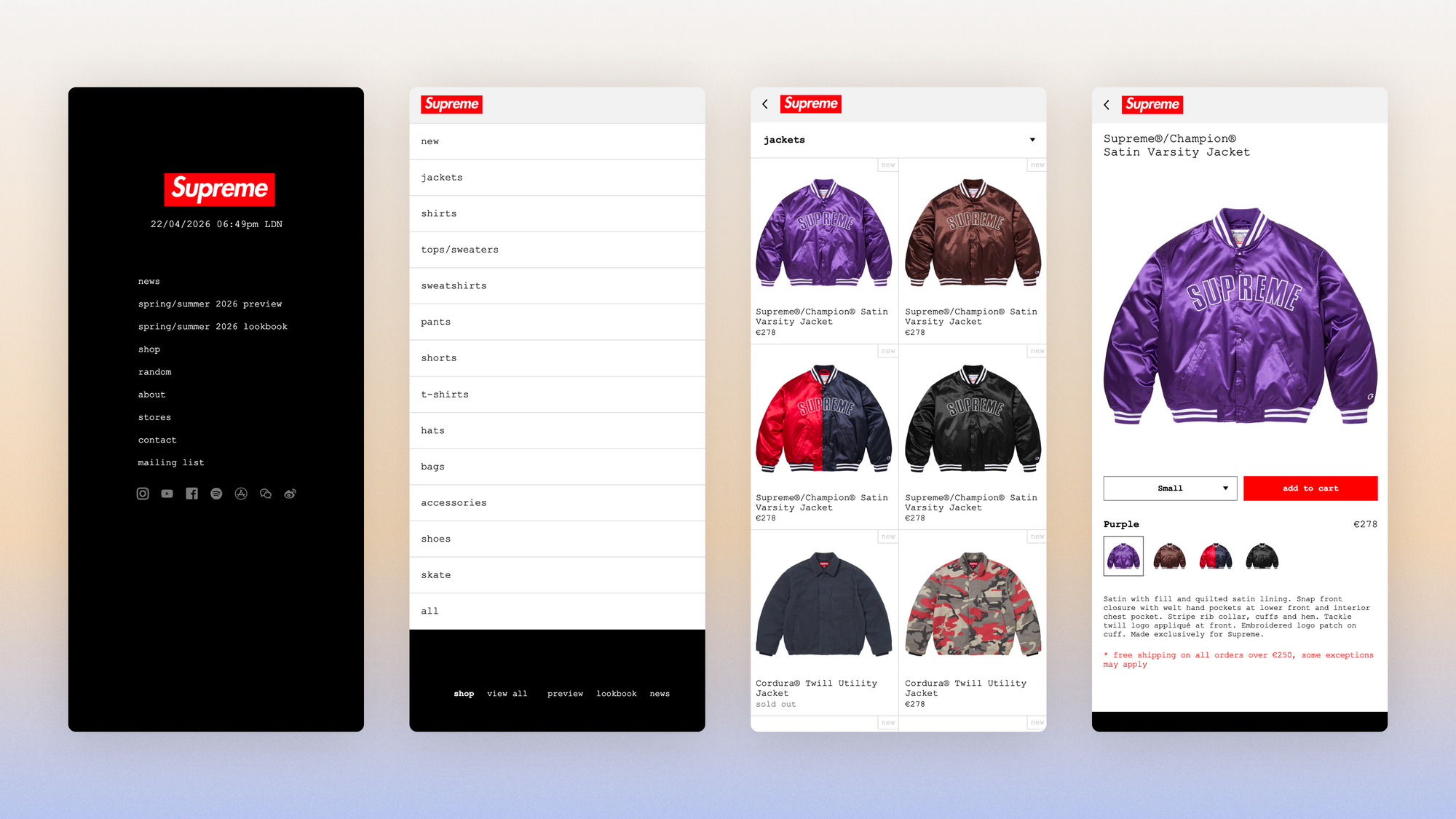 Supreme's e-commerce journey