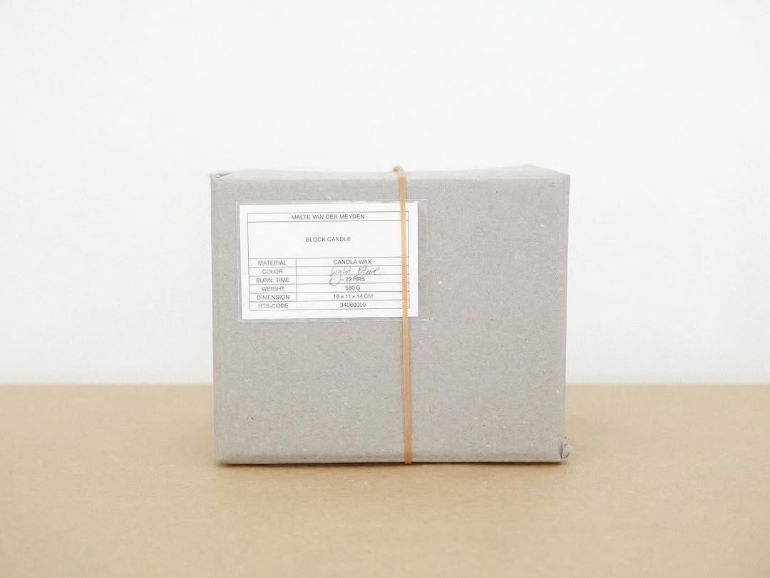 Packaging for the EPS2 Block candle by Malte van der Meyden