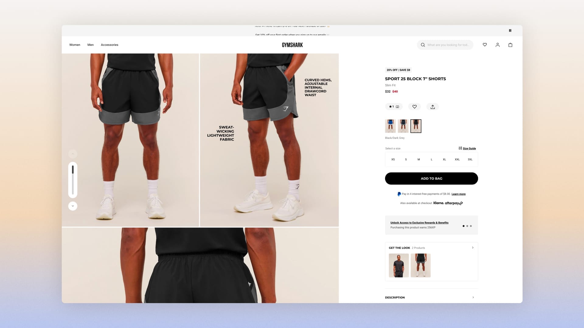 Gymshark product page