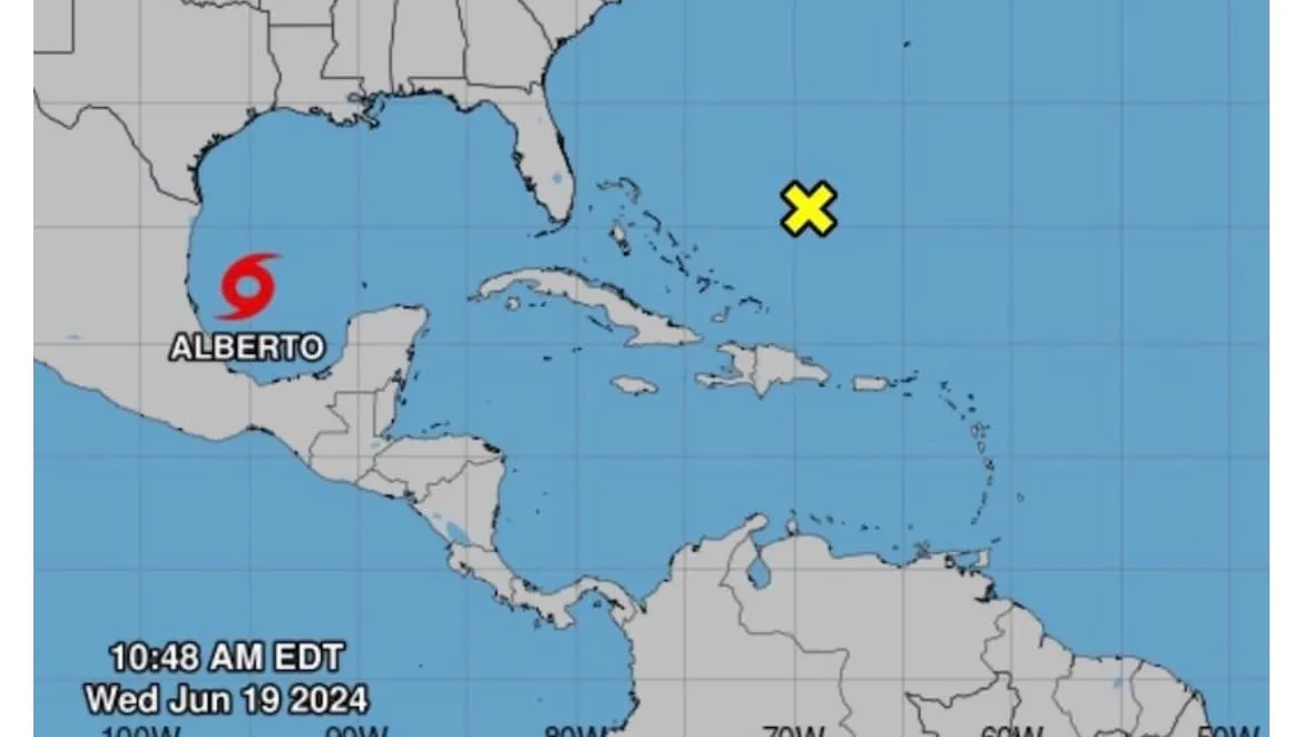Se forma esta mañana la tormenta Alberto en el Golfo de México