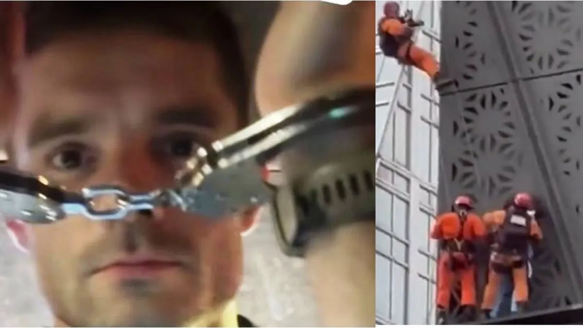 'Influencer' escalador se queda atorado y es detenido; quería llamar la atención