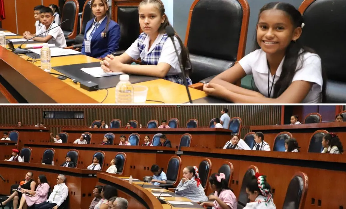 En el Congreso local, niños y niñas exigen recobrar la paz en Guerrero