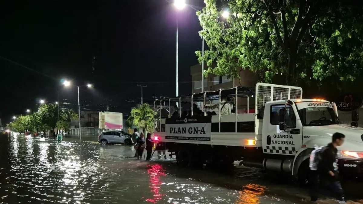 Guardia Nacional activa plan de emergencia y asistencia social por inundaciones en Quintana Roo
