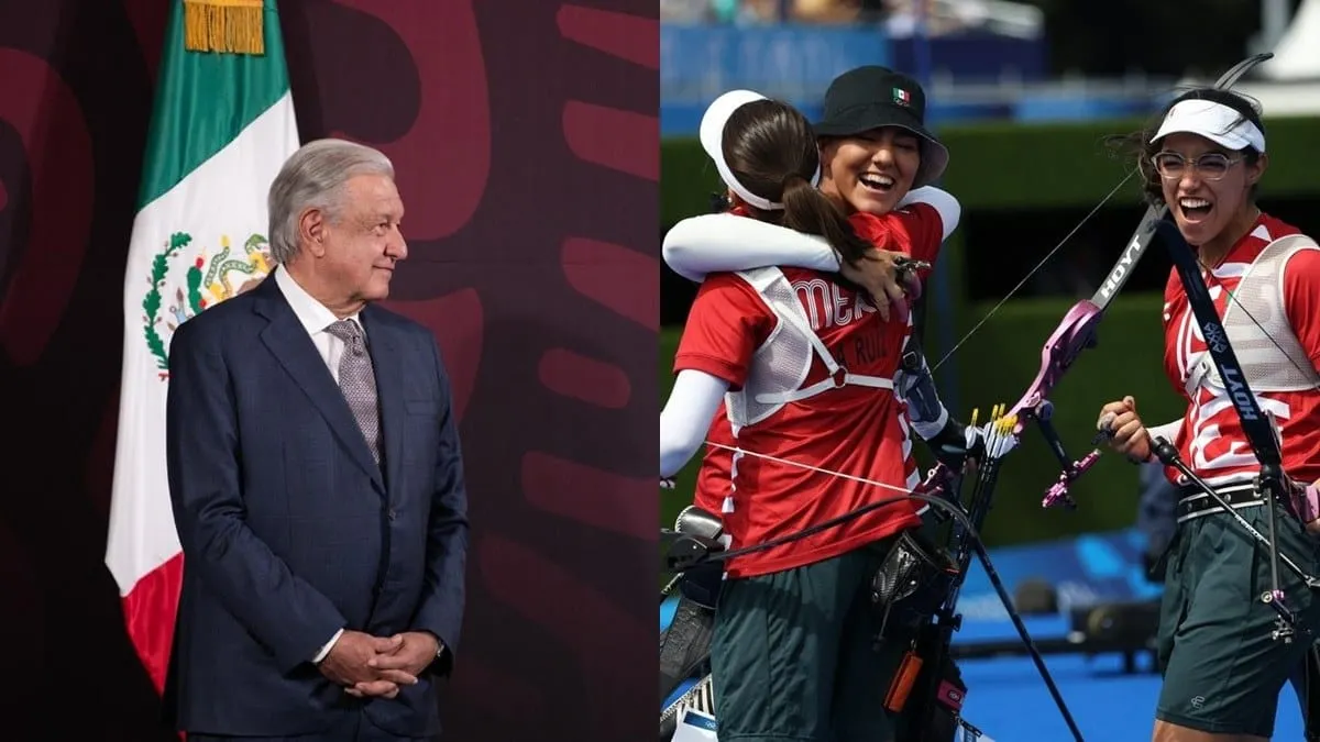 “Ya tenemos la primera medalla", dice AMLO y felicita al equipo femenil de tiro con arco