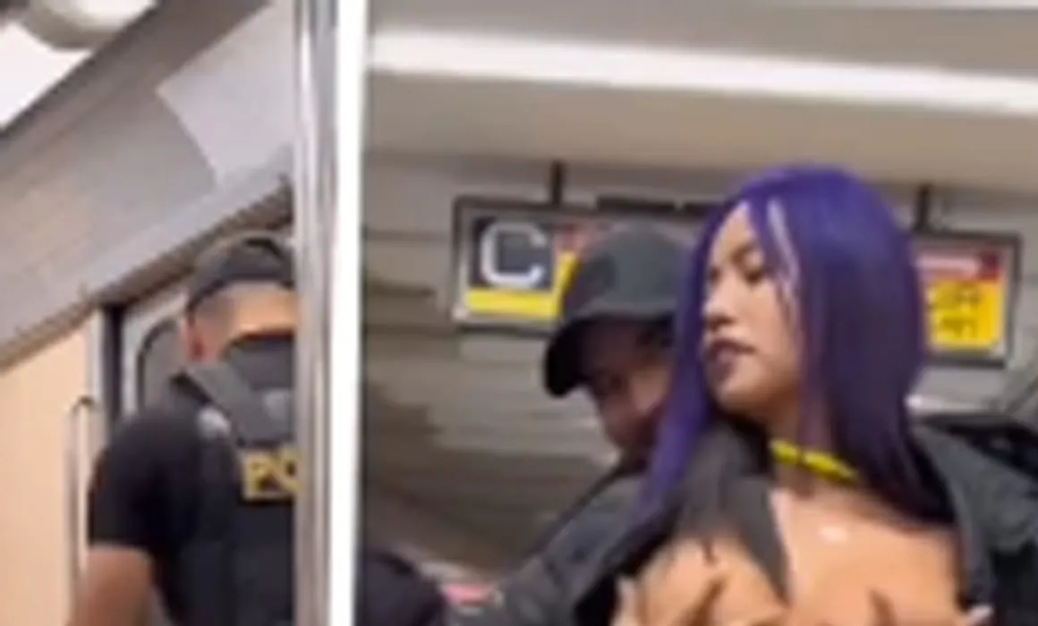 Suspenden a policía que se grabó en vagón del metro con Luna Bella