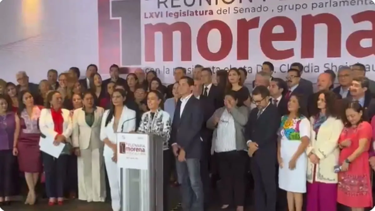 La economía está bien, dice Claudia Sheinbaum tras reunión con senadores; sólo felicita a Adán López