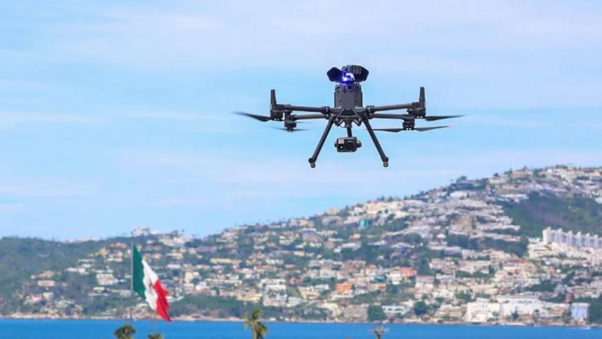 Dron que vigila Acapulco y Chilpancingo costó más de medio millón de pesos