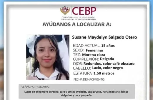 Reportan la desaparición de una menor en Chilpancingo